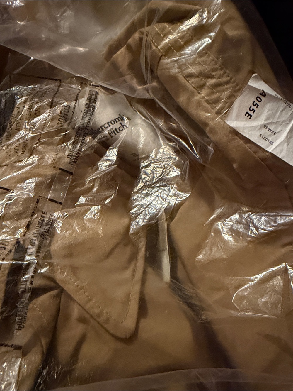 NWT! Abercrombie & Fitch Cropped Trench Coat CARAMEL XL - Picture 4 of 5